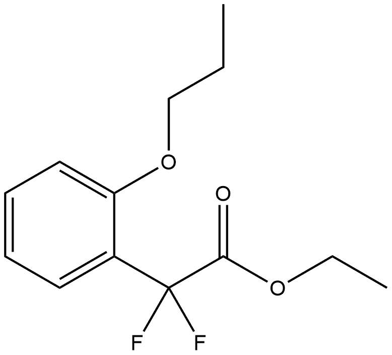 Ethyl α,α-difluoro-2-propoxybenzeneacetate 结构式