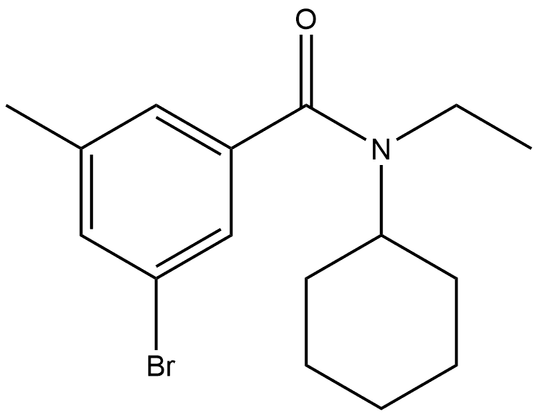 3-Bromo-N-cyclohexyl-N-ethyl-5-methylbenzamide 结构式