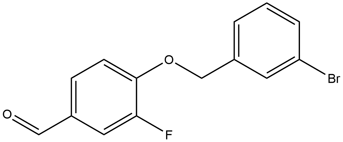 4-[(3-Bromophenyl)methoxy]-3-fluorobenzaldehyde 结构式