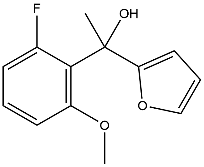 1-(2-fluoro-6-methoxyphenyl)-1-(furan-2-yl)ethanol 结构式