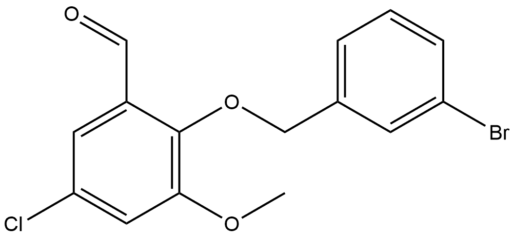 2-[(3-Bromophenyl)methoxy]-5-chloro-3-methoxybenzaldehyde 结构式