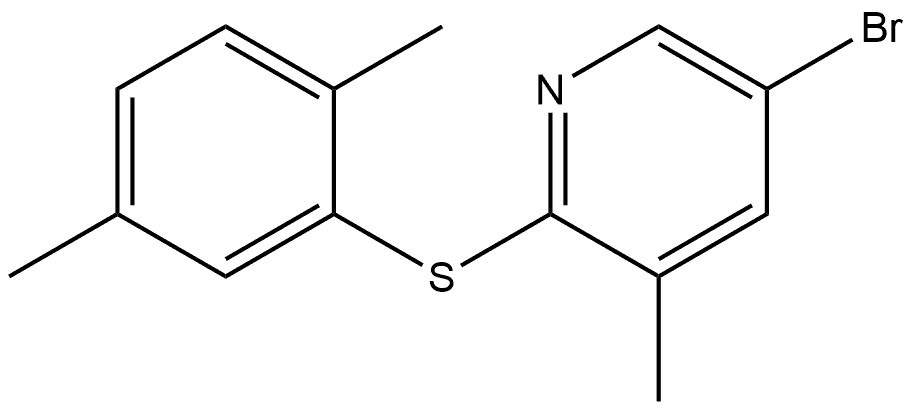 5-Bromo-2-[(2,5-dimethylphenyl)thio]-3-methylpyridine 结构式