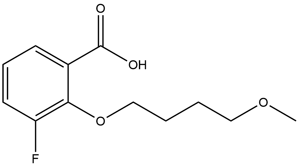 3-Fluoro-2-(4-methoxybutoxy)benzoic acid 结构式