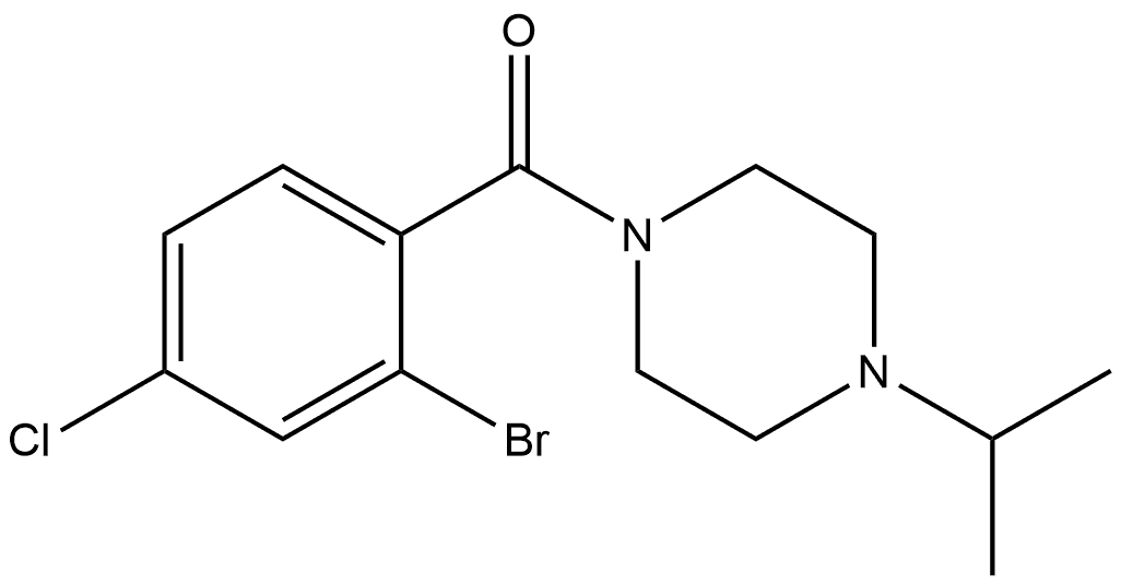 (2-Bromo-4-chlorophenyl)[4-(1-methylethyl)-1-piperazinyl]methanone 结构式