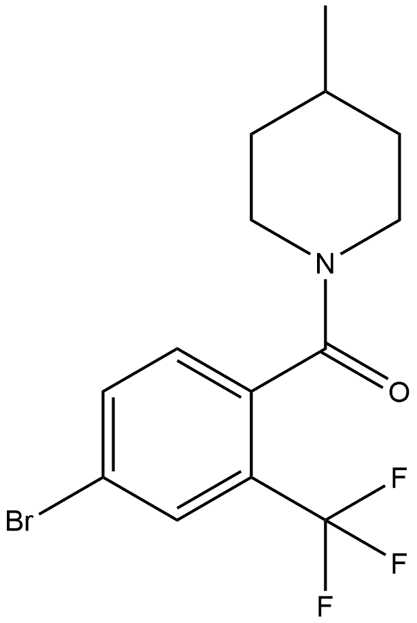 4-Bromo-2-(trifluoromethyl)phenyl](4-methyl-1-piperidinyl)methanone 结构式