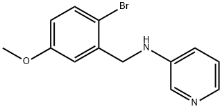 3-Pyridinamine, N-[(2-bromo-5-methoxyphenyl)methyl]- 结构式