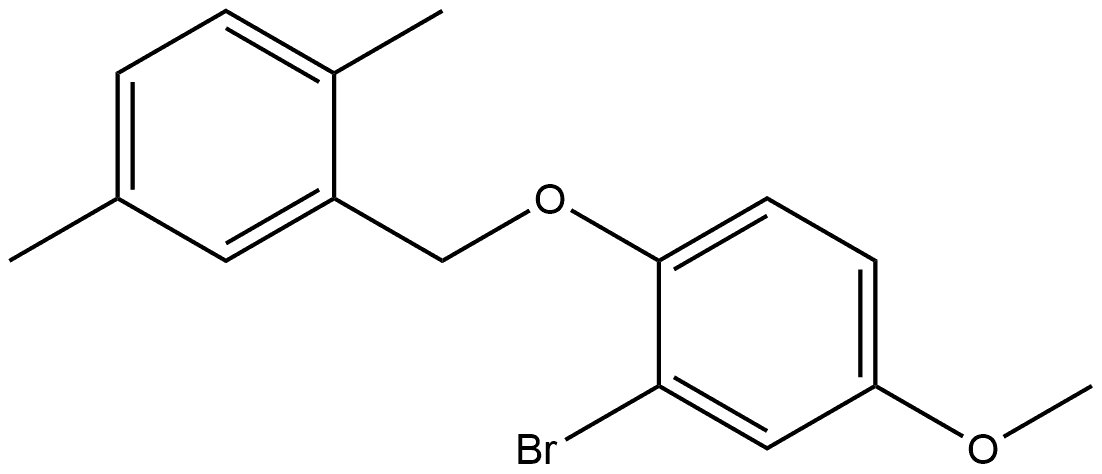 Benzene, 2-bromo-1-[(2,5-dimethylphenyl)methoxy]-4-methoxy- 结构式