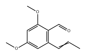 Benzaldehyde, 2,4-dimethoxy-6-(1-propen-1-yl)- 结构式