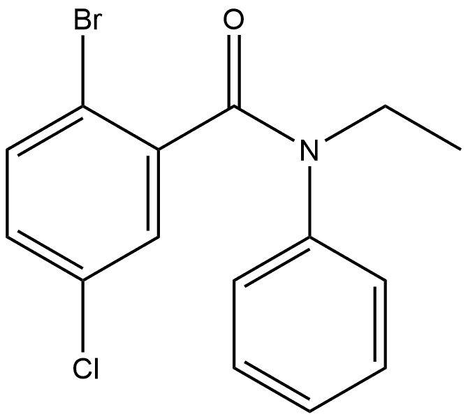 2-Bromo-5-chloro-N-ethyl-N-phenylbenzamide 结构式