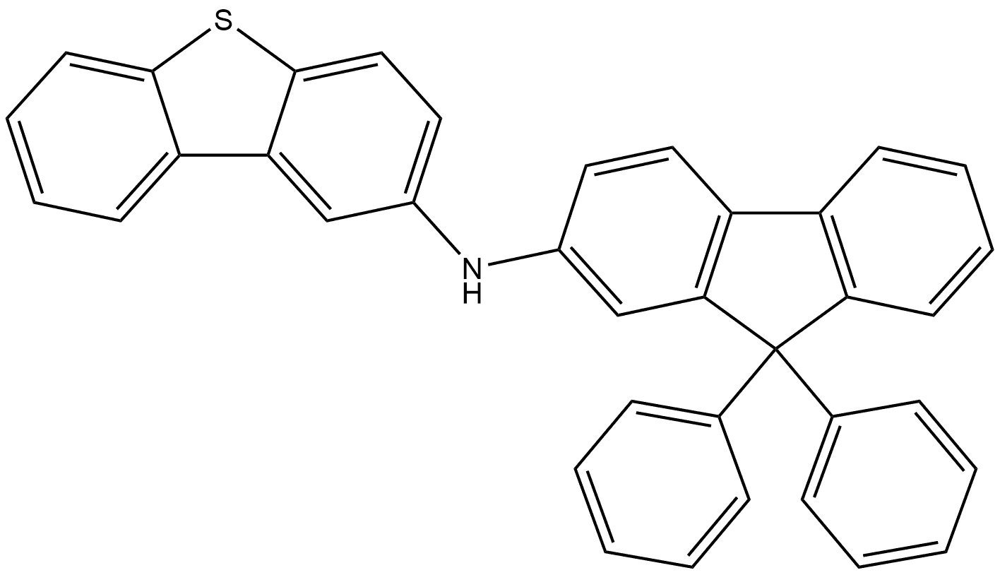 2-Dibenzothiophenamine, N-(9,9-diphenyl-9H-fluoren-2-yl)- 结构式
