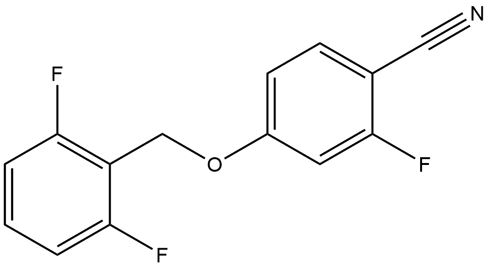 4-[(2,6-Difluorophenyl)methoxy]-2-fluorobenzonitrile 结构式