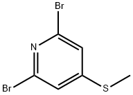 Pyridine, 2,6-dibromo-4-(methylthio)- 结构式