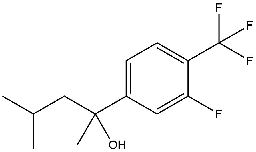 3-Fluoro-α-methyl-α-(2-methylpropyl)-4-(trifluoromethyl)benzenemethanol 结构式