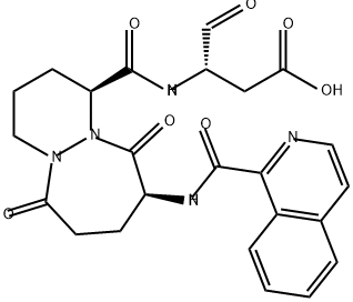 Butanoic acid, 3-[[[(1S,9S)-octahydro-9-[(1-isoquinolinylcarbonyl)amino]-6,10-dioxo-6H-pyridazino[1,2-a][1,2]diazepin-1-yl]carbonyl]amino]-4-oxo-, (3S)- 结构式