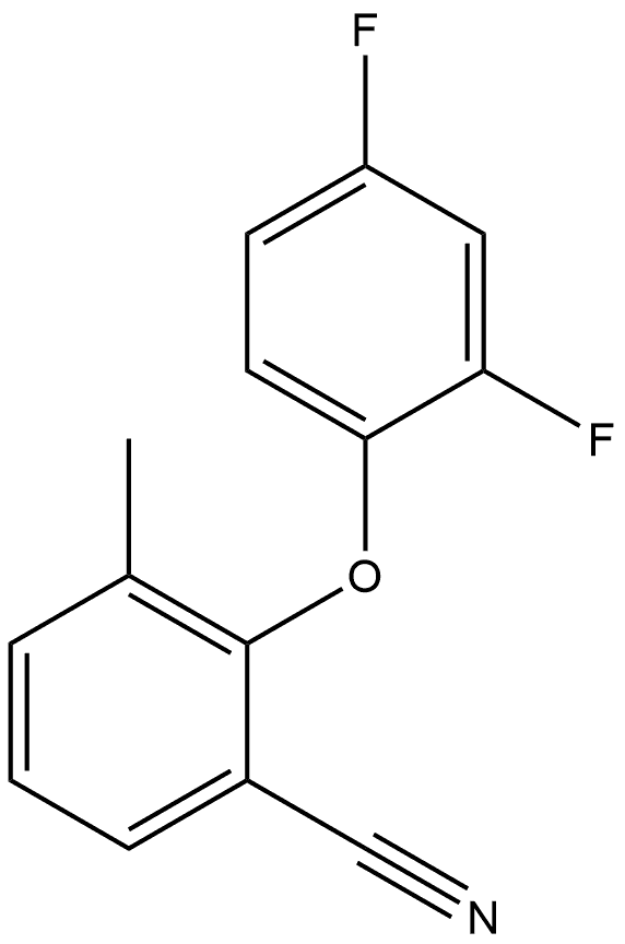 2-(2,4-Difluorophenoxy)-3-methylbenzonitrile 结构式