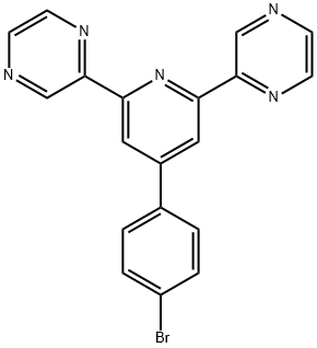 2,2'-(4-(4-溴苯基)吡啶-2,6-二基)二吡嗪 结构式