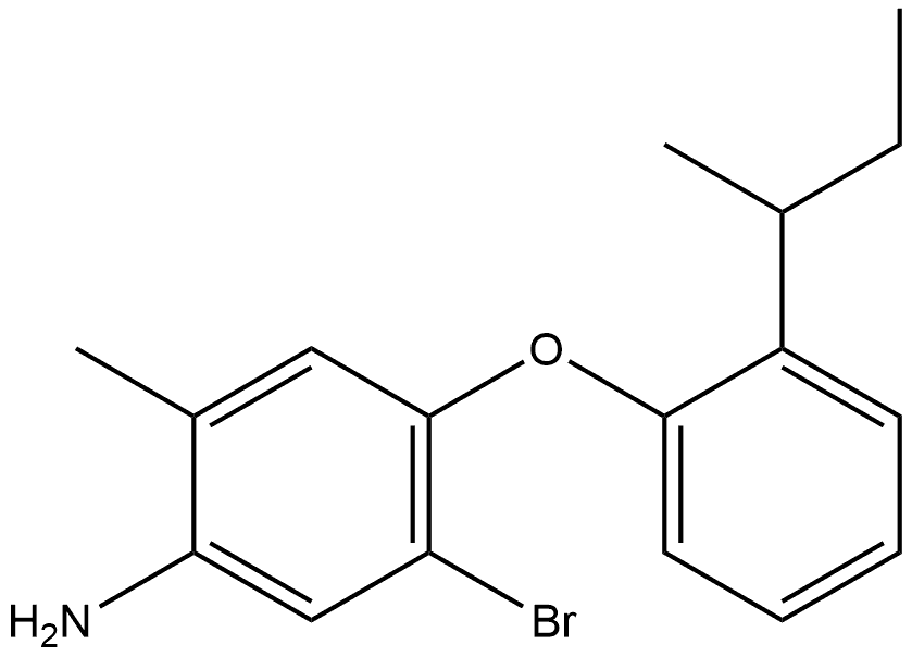 5-Bromo-2-methyl-4-[2-(1-methylpropyl)phenoxy]benzenamine 结构式