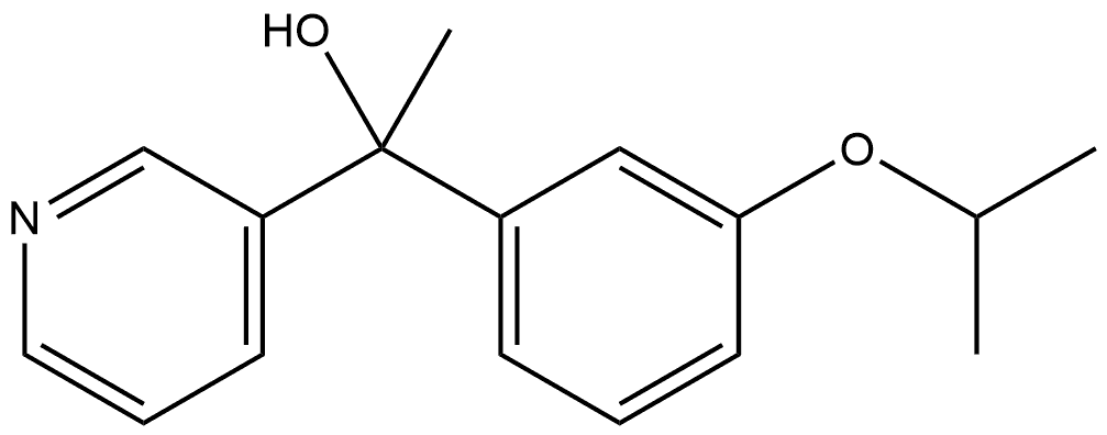 α-Methyl-α-[3-(1-methylethoxy)phenyl]-3-pyridinemethanol 结构式