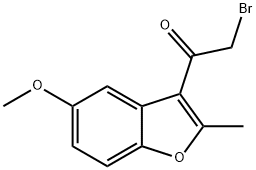 Ethanone, 2-bromo-1-(5-methoxy-2-methyl-3-benzofuranyl)- 结构式