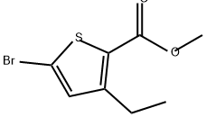 5-溴-3-乙基噻吩-2-羧酸甲酯 结构式