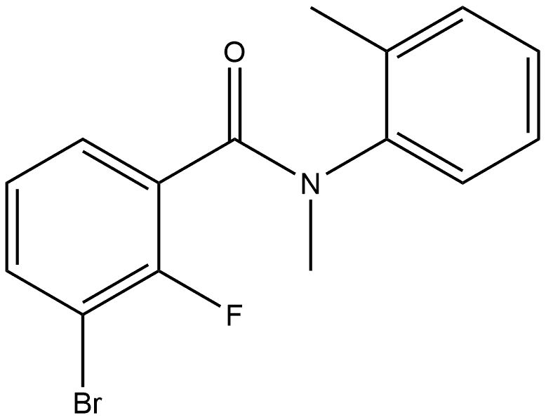 3-Bromo-2-fluoro-N-methyl-N-(2-methylphenyl)benzamide 结构式