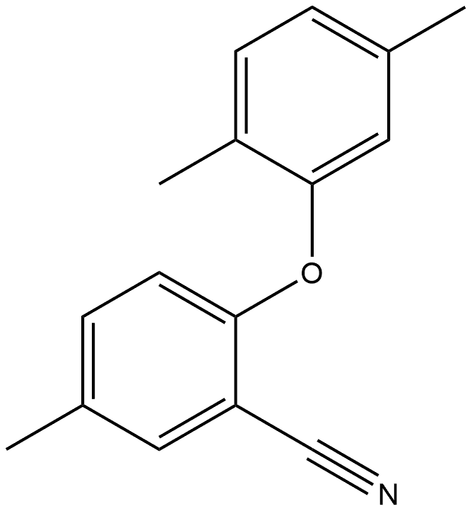 2-(2,5-Dimethylphenoxy)-5-methylbenzonitrile 结构式