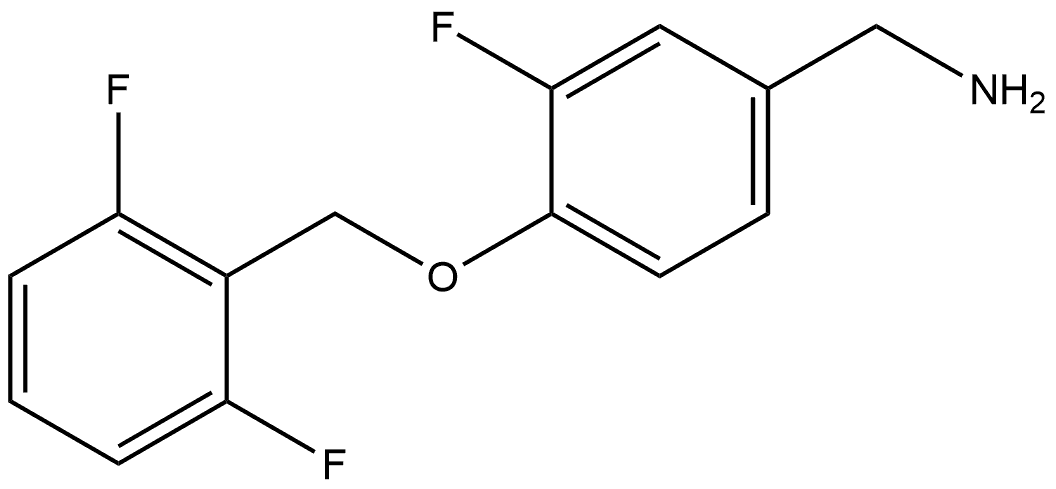 4-[(2,6-Difluorophenyl)methoxy]-3-fluorobenzenemethanamine 结构式