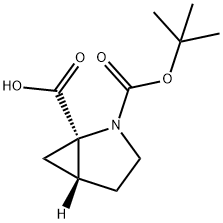 (1R,5R)-2-(叔丁氧羰基)-2-氮杂双环[3.1.0]己烷-1-羧酸 结构式