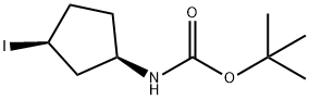 (1R,3S)-N-BOC-3-碘环戊胺 结构式