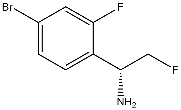 (R)-1-(4-bromo-2-fluorophenyl)-2-fluoroethan-1-amine 结构式