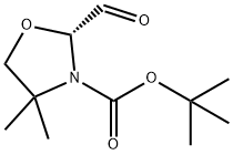 (R)-2-甲酰基-4,4-二甲基噁唑烷-3-羧酸叔丁酯 结构式