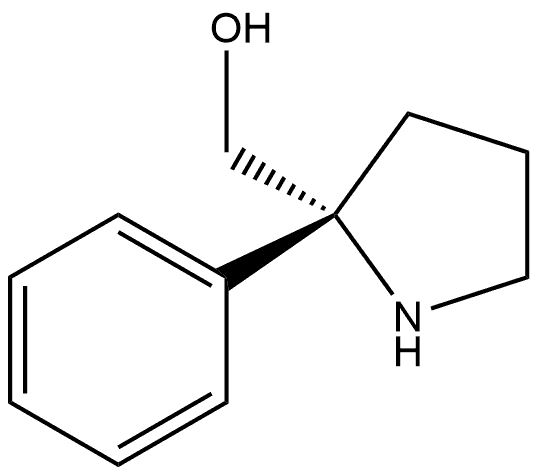 (R)-(2-phenylpyrrolidin-2-yl)methanol 结构式