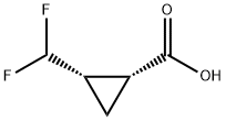 (1R,2S)-2-(二氟甲基)环丙烷羧酸 结构式