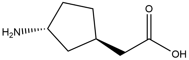 (1R,3R)-3-Aminocyclopentaneacetic acid 结构式