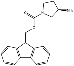 R-1-FMOC-3-氨基吡咯烷 结构式