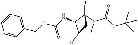 2-Azabicyclo[2.1.1]hexane-2-carboxylic acid, 5-[[(phenylmethoxy)carbonyl]amino]-, 1,1-dimethylethyl ester, (1R,4R,5S)- 结构式