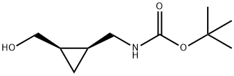 (1R,2S)-2-[(BOC-氨基)甲基]环丙基]甲醇 结构式