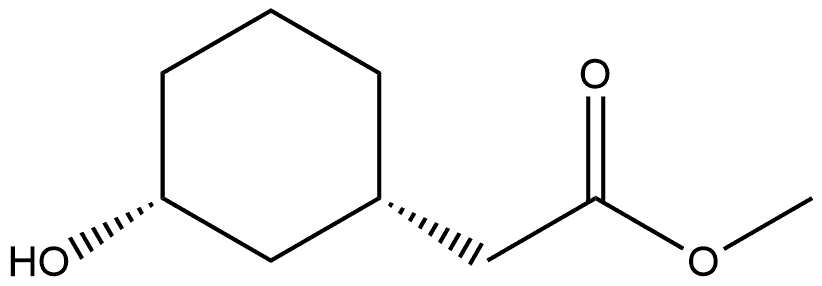 Methyl (1S,3R)-3-hydroxycyclohexaneacetate 结构式