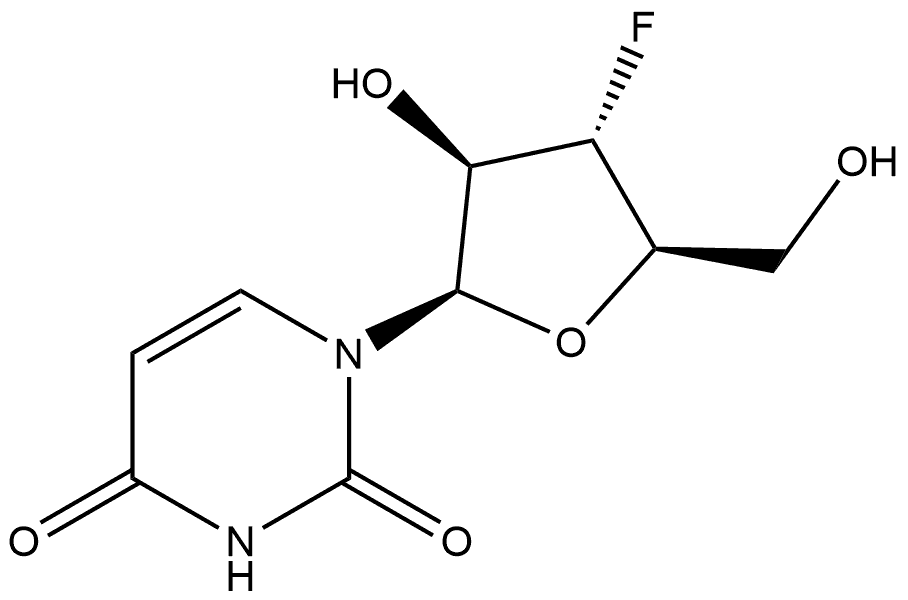 3'-Deoxy-3'-fluoro-beta-D-arabinouridine 结构式