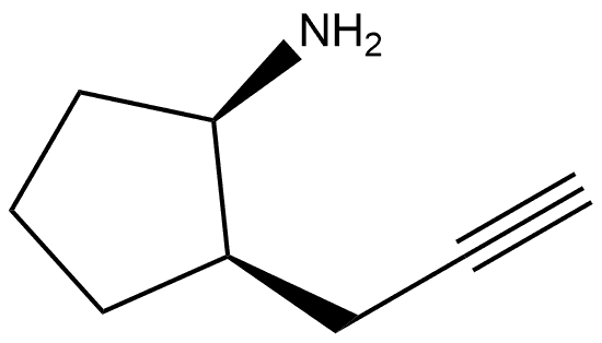 (1R,2R)-2-(丙-2-炔-1-基)环戊-1-胺 结构式