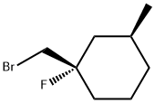 (1S,3S)-1-(溴甲基)-1-氟-3-甲基环己烷 结构式