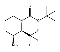 1-Piperidinecarboxylic acid, 3-amino-2-(trifluoromethyl)-, 1,1-dimethylethyl ester, (2R,3R)- 结构式