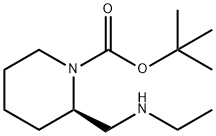 tert-butyl (2R)-2-[(ethylamino)methyl]piperidine-1-carboxyl ate 结构式