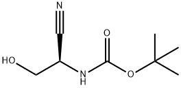 1,1-二甲基乙基N-[(1R)-1-氰基-2-羟乙基]氨基甲酸酯 结构式