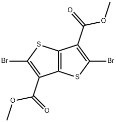 2,5-二溴噻吩并[3,2-B]噻吩-3,6-二羧酸二甲酯 结构式