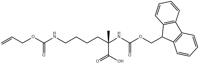 L-Lysine, N2-[(9H-fluoren-9-ylmethoxy)carbonyl]-2-methyl-N6-[(2-propen-1-yloxy)carbonyl]- 结构式