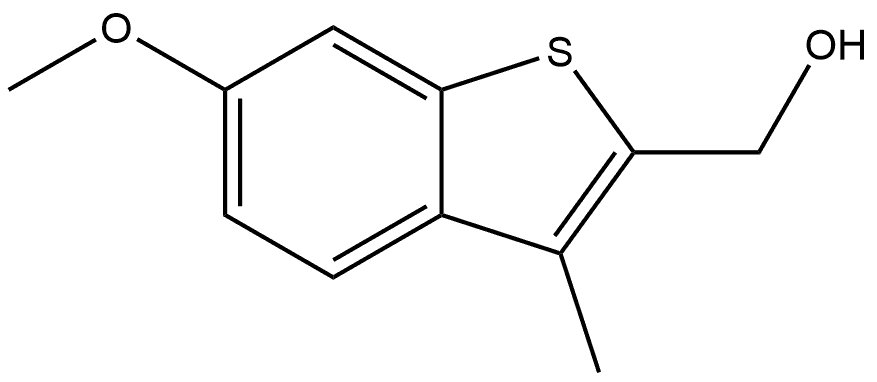 (6-methoxy-3-methylbenzo[b]thiophen-2-yl)methanol 结构式