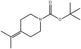 4-(丙-2-亚基)哌啶-1-羧酸叔丁酯 结构式