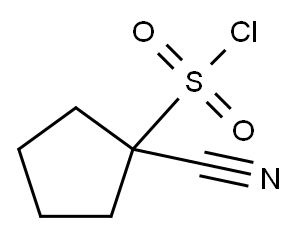 Cyclopentanesulfonyl chloride, 1-cyano- 结构式