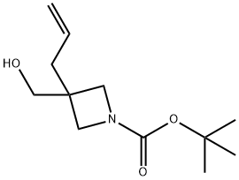 tert-butyl
3-(hydroxymethyl)-3-(prop-2-en-1-yl)azetidine-1-ca
rboxylate 结构式